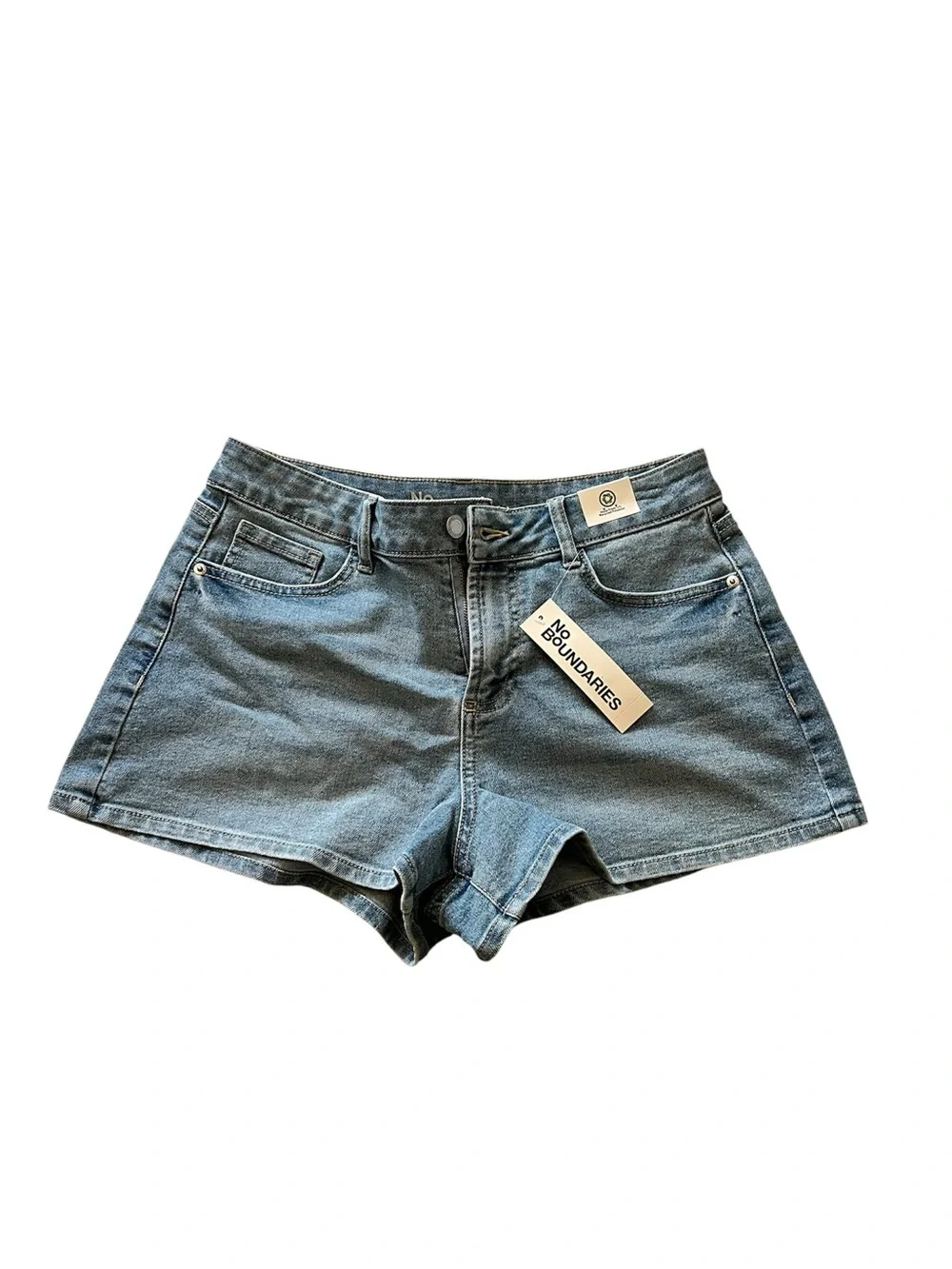 No Boundaries Light Blue Denim Cutoff Shorts